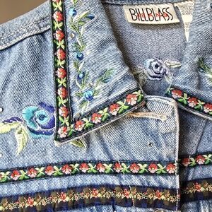 🌹Y2K Rhinestone Embroidered Denim Vest🌹